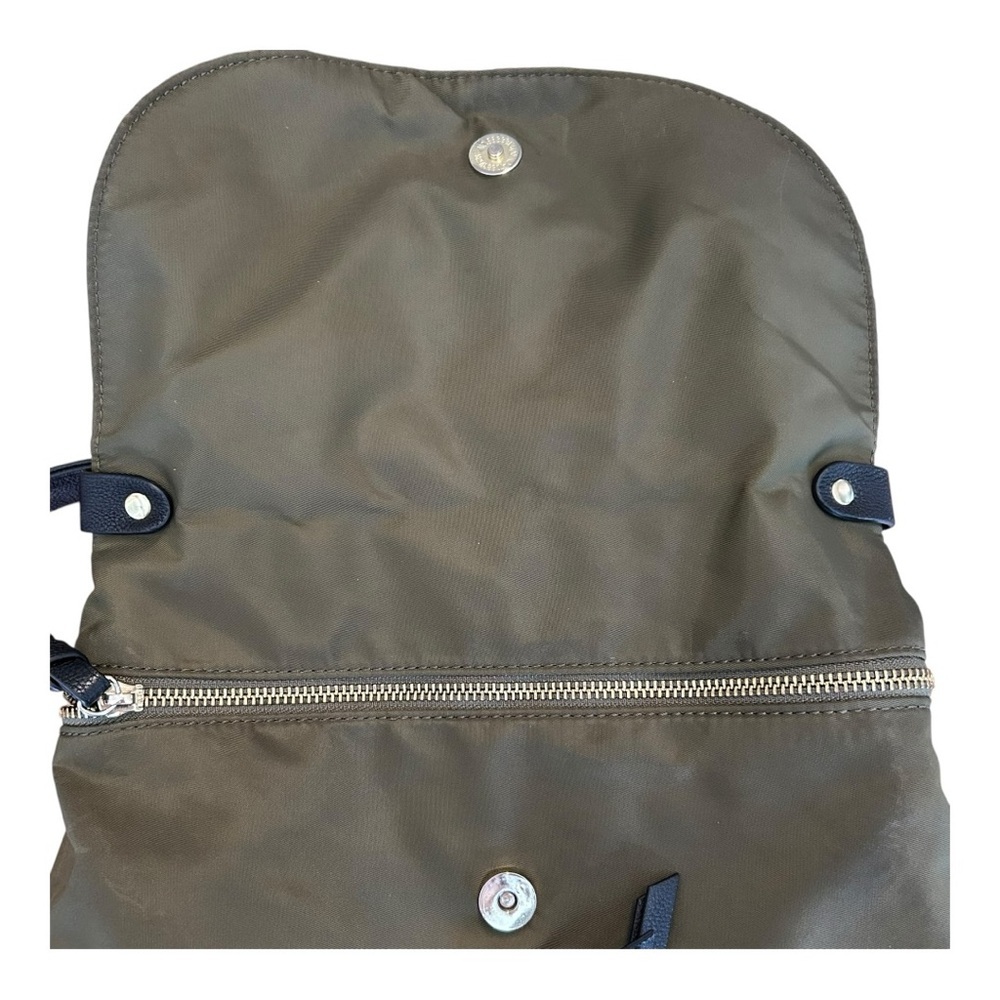 Steve Madden Nylon and Faux Leather Trim Spencer Backpack in Olive Green & Black - Picture 6 of 15